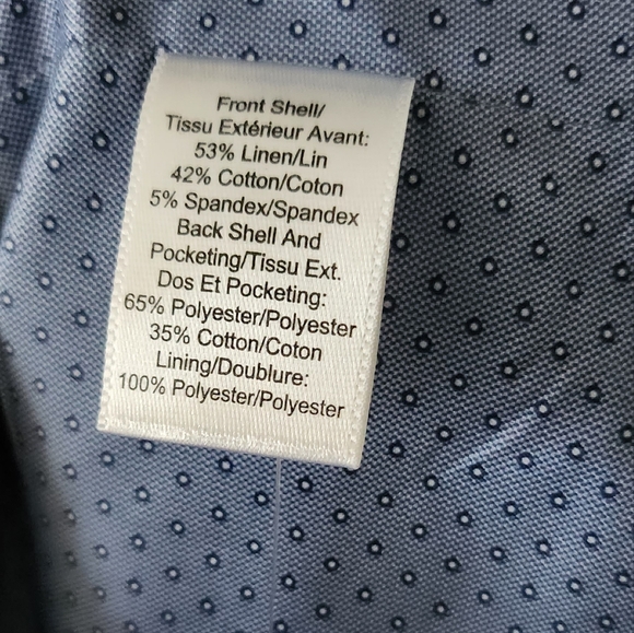 🆕️ Joseph Abboud Linen Blend Vest / Waistcoat Chambray Back Size M NWT - Picture 10 of 10